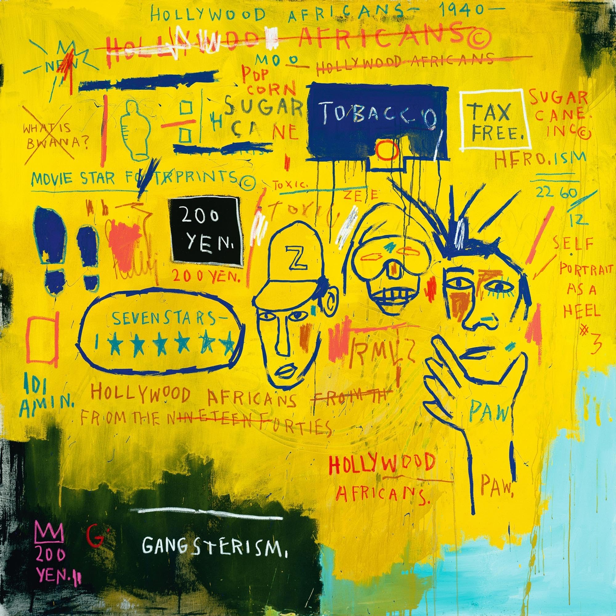 MOMA バスキア　Hollywood Africans フレーム付ポスター Amazon.com: ART.COM Wall Giclee Print Hollywood Africans, 1983 by